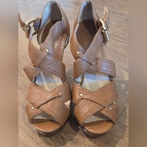 Michael Kors High Heels Brown Strappy Sandals